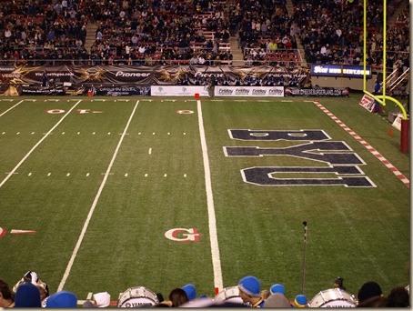 BYU end of the field at the 2007 Las Vegas Bowl